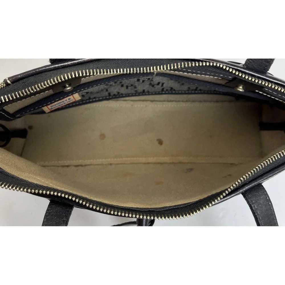 Vintage Dooney & Bourke‎ Signature Monogram Shoulder Handbag Purse Grey/Black